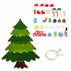 Diy Felt  Christmas  Tree  Set Holiday Atmosphere Creative Christmas Decoration  with String Lights  As shown