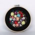 Diy Floral Hand embroidered Material  Kit Needle Thread Set With Embroidered Hoop Starry 2