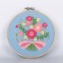 Diy Floral Hand embroidered Material  Kit Needle Thread Set With Embroidered Hoop Sheng Guo