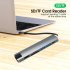 Dj1004a 7 in 1 Usb  C  Hub  Usb C To Ethernet Hdmi compatible Usb Adapter With 100mbps Ethernet Port  Compatible For Macbook pro air  Android Phone  Laptops  Ta