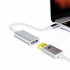 Dj1005 Usb C To Mini Dp Display Port Adapter 4k60hz Transfer  Cable  Compatible For Macbook Pro 2016 2020 air Chromebook Pixel Ipad Pro2018 2020 silver