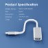 Dj1005 Usb C To Mini Dp Display Port Adapter 4k60hz Transfer  Cable  Compatible For Macbook Pro 2016 2020 air Chromebook Pixel Ipad Pro2018 2020 silver