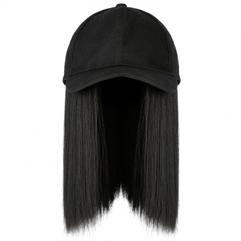 Short Synthetic Bob Baseball Cap Hair  Wigs Straight/wave, One-piece Bob Hair Wigs, With Black Baseball Cap, Adjustable For Women 