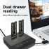 Dk300 M 2SATA Solid state Hard Drive Duplicator With Led Indication Light Double disk Reader Hard Drive Base black