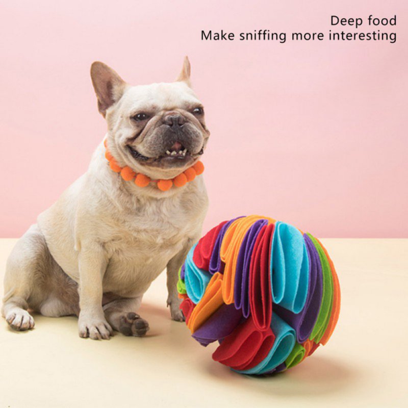 Pet Dog Snuffle Ball Soft Skin Friendly Polar Fleece Slow Feeding Pad Sniffing Mat Toys Nose Blanket Toy 