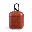 Leather Airpods Protective Case - Red