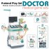 Doctor Kit For Kids Pretend Medical Station Set Mobile Cart With Thermometer Doctor Kit For Boys Girls Gifts 26pcs