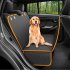 Dog Back Seat Car Cover Protector Waterproof Scratchproof Nonslip Hammock for Pet Against Dirt and Pet Hair Seat Covers Black orange