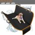 Dog Back Seat Car Cover Protector Waterproof Scratchproof Nonslip Hammock for Pet Against Dirt and Pet Hair Seat Covers Black orange