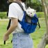 Dog Bag Carrier Pet Dog Backpack for Large Medium Small Dogs Breathable Travel Dog Bag for Riding Hiking blue L