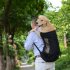 Dog Bag Carrier Pet Dog Backpack for Large Medium Small Dogs Breathable Travel Dog Bag for Riding Hiking black L
