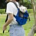Dog Bag Carrier Pet Dog Backpack for Large Medium Small Dogs Breathable Travel Dog Bag for Riding Hiking blue XL