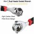 Dog Bone Wrench Multi Wrench 360 Degree Rotation 52 In 1 Multi purpose Flat Head Bolt Chromium Vanadium Alloy Steel Universal Wrench For Car Repair 52 in 1 wren