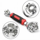 Dog Bone Wrench Multi Wrench 360 Degree Rotation 52 In 1 Multi-purpose Flat Head Bolt Chromium Vanadium Alloy Steel Universal Wrench For Car Repair 52-in-1 wrench with handle