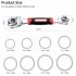 Dog Bone Wrench Multi Wrench 360 Degree Rotation 52 In 1 Multi purpose Flat Head Bolt Chromium Vanadium Alloy Steel Universal Wrench For Car Repair 52 in 1 wren