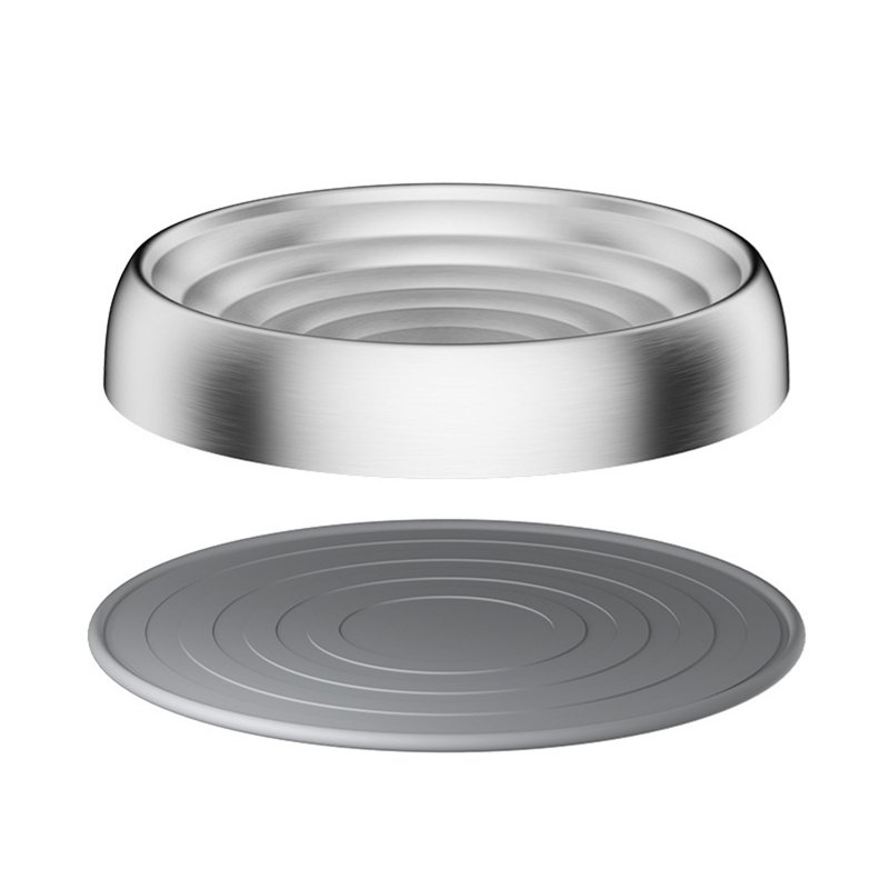 Dog Bowl Stainless Steel Dog Food Water Bowl With Anti-slip Silicone Mat Anti Overthrow Pet Grain Basin For Dogs Puppy Cat Kitten Pet Supplies as shown 1 piece