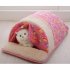 Dog Cat Mat Washable Nest Teddy Autumn Winter Warm Cartoon Pet House Bed Pink large