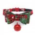 Dog Christmas Collar With Bells Cute Bow Tie Adjustable 27 40cm Neck Circumference Pet Collar Neck Accessories Green neck circumference 27 40cm