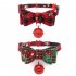 Dog Christmas Collar With Bells Cute Bow Tie Adjustable 27 40cm Neck Circumference Pet Collar Neck Accessories Green neck circumference 27 40cm