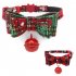 Dog Christmas Collar With Bells Cute Bow Tie Adjustable 27 40cm Neck Circumference Pet Collar Neck Accessories Green neck circumference 27 40cm