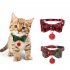 Dog Christmas Collar With Bells Cute Bow Tie Adjustable 27 40cm Neck Circumference Pet Collar Neck Accessories Green neck circumference 27 40cm