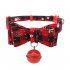 Dog Christmas Collar With Bells Cute Bow Tie Adjustable 27 40cm Neck Circumference Pet Collar Neck Accessories Green neck circumference 27 40cm