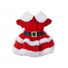 Dog Christmas Dress 3 Sizes Available Decorative Buckle Design Soft Comfortable Fleece Pet Clothes For Small Medium Large Dogs Christmas red M