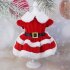 Dog Christmas Dress 3 Sizes Available Decorative Buckle Design Soft Comfortable Fleece Pet Clothes For Small Medium Large Dogs Green Mesh M