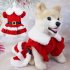 Dog Christmas Dress 3 Sizes Available Decorative Buckle Design Soft Comfortable Fleece Pet Clothes For Small Medium Large Dogs Green Mesh M