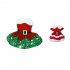 Dog Christmas Dress 3 Sizes Available Decorative Buckle Design Soft Comfortable Fleece Pet Clothes For Small Medium Large Dogs Green Mesh M