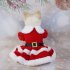Dog Christmas Dress 3 Sizes Available Decorative Buckle Design Soft Comfortable Fleece Pet Clothes For Small Medium Large Dogs Green Mesh M