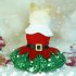 Dog Christmas Dress 3 Sizes Available Decorative Buckle Design Soft Comfortable Fleece Pet Clothes For Small Medium Large Dogs Green Mesh M