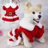Dog Christmas Dress 3 Sizes Available Decorative Buckle Design Soft Comfortable Fleece Pet Clothes For Small Medium Large Dogs Green Mesh M