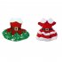 Dog Christmas Dress 3 Sizes Available Decorative Buckle Design Soft Comfortable Fleece Pet Clothes For Small Medium Large Dogs Green Mesh M