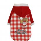 Dog Christmas Plaid Sweatshirt Hoodie 4 Sizes Available Snowman Pattern Pet Winter Clothes For Small Medium Large Dogs Red Snowman Hooded Sweatshirt S