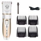 Dog Clippers Low Noise 1200MAH Rechargeable Cordless Electric Hair Clippers Grooming Tool For Dogs Cats Pets (Without Lubricant) White