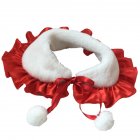 Dog Cosplay Collar Cape With Plush Balls Cat Costume Clothes Photo Props Decorations