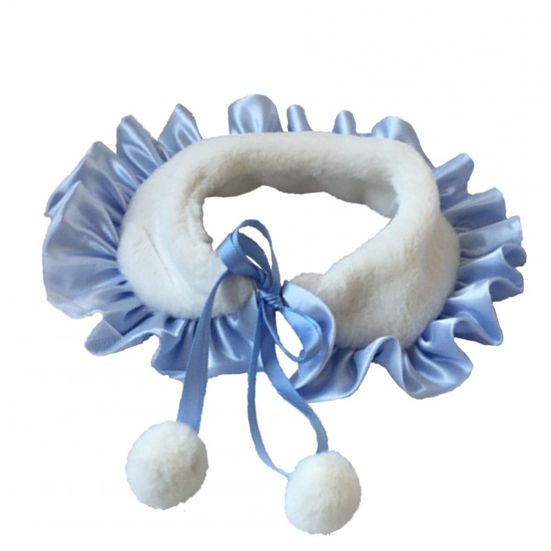 Dog Cosplay Collar Cape With Plush Balls Cat Costume Clothes Photo Props Decorations
