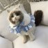 Dog Cosplay Collar Cape With Plush Balls Cat Costume Clothes Photo Props Decorations For Halloween Thanksgiving Christmas Valentine s Day 0773  sky blue M plush