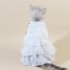 Dog Dress For Wedding Stylish Puppy Formal Apparel Princess Dress Bow Veil Crown Hairpin Set Birthday Party Valentine s Day Celebrations Dog Accessories Dress K