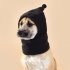 Dog Ear Muffs Christmas Pet Hat Ears Warm Cover Winter Hat Dog Head Wrap Costume For Holiday Props Birthdays Cosplay black M