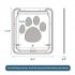 Dog Footprint Pattern Pet Cat Door Window Door Screen Doggie Flap Pet Supplies black 24cm 29cm  outer frame 