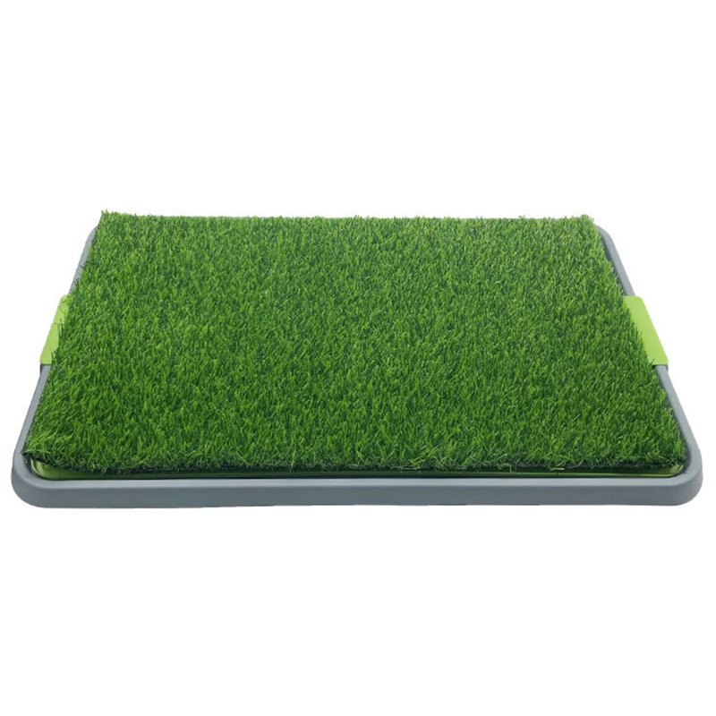 Dog Grass Pad With Tray Artificial Dog Grass Bathroom Turf Reusable Training Potty Pad Washable Training System Puppy Pee Pad For Balcony Apartment Indoor Outdoor Use green 68x42.5cm