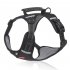 Dog Harness With D Rings Adjustable Explosion proof No Pull Reflective Design Oxford Cloth Harnesses Vest For Hiking Travel Camping Training black S