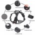 Dog Harness With D Rings Adjustable Explosion proof No Pull Reflective Design Oxford Cloth Harnesses Vest For Hiking Travel Camping Training black S