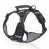 Dog Harness With D Rings Adjustable Explosion proof No Pull Reflective Design Oxford Cloth Harnesses Vest For Hiking Travel Camping Training black S