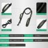 Dog Leash Dog Training Leash With Alloy Hook Traction Handle Bright Reflective Strip Double Layer Thickened Design Shrinkable Bungee Dog Leash dark gray One siz