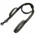 Dog Leash Dog Training Leash With Alloy Hook Traction Handle Bright Reflective Strip Double Layer Thickened Design Shrinkable Bungee Dog Leash dark gray One siz