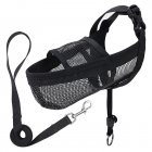 Dog Muzzle Soft Breathable Mesh Muzzles For Small Medium Large Dogs Puppy Muzzle For Scavenging Biting Licking Chewing With Dog Leashes Pet Supplies black L