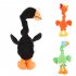 Dog Plush Doll Toy Cartoon Ostrich Animals Bite Resistant Squeaky Plush Doll Teeth Cleaning Interactive Chew Toy For Puppy Dogs Cat Kitten orange As shown
